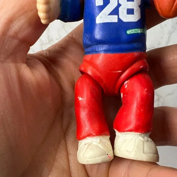 Cabbage Patch Kids PVC Figure Boy Yellow Hair Football #28 3.5" Vintage Toy - Picture 3 of 7
